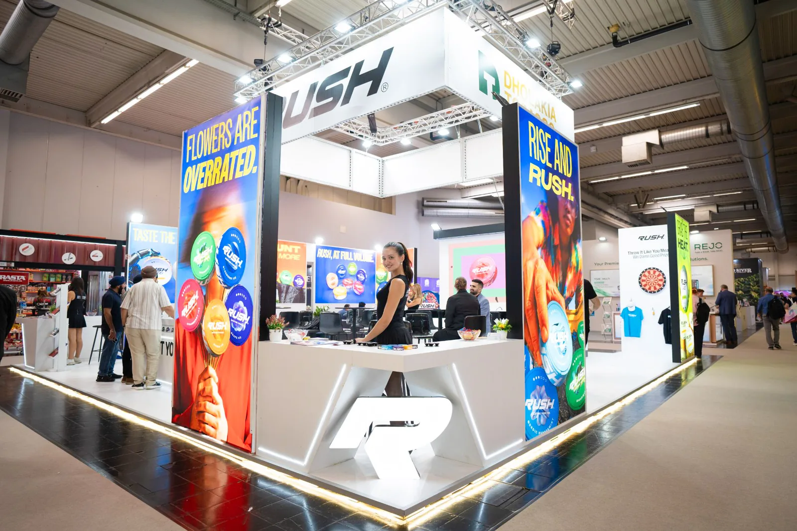 Messestand von Rush auf der InterTabac 2026 in den Westfalenhallen Dortmund, fotografiert von Pixer